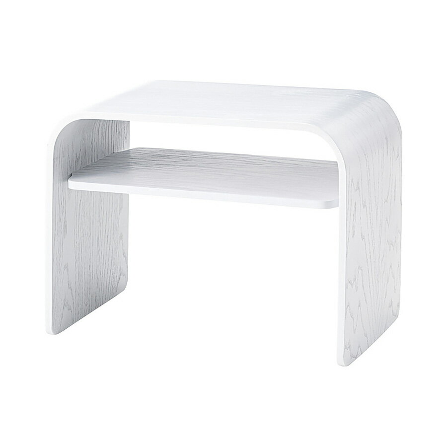サイドテーブルサイズ：W50×D29.5×H36.5色：ホワイト素材：天然木化粧繊合板(オーク) ラッカー塗装JAN：4985155210176サイドテーブル 天然木化粧合板 ラッカー塗装 シンプル 東谷
