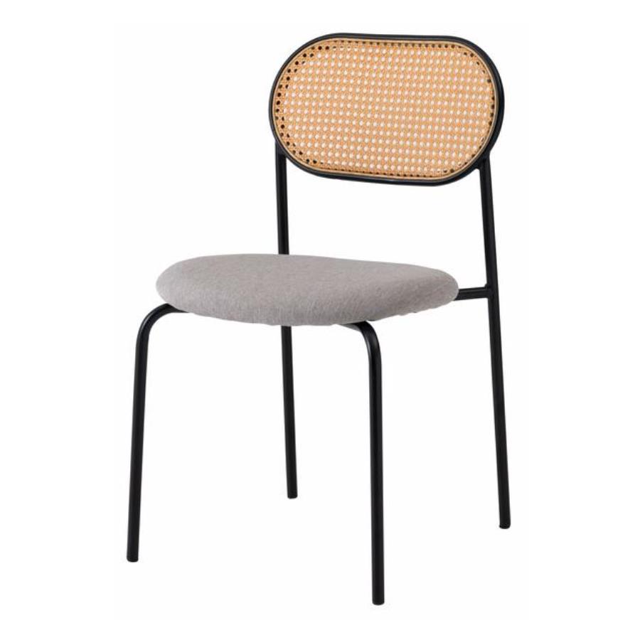 チェアサイズ：W46×D48×H79×SH44.5カラー：ベージュ材質：スチール(粉体塗装)・ポリエステル・ポリエチレンJAN：4985155228287東谷 チェア ラタン調 ファブリック ダイニングチェア おしゃれ シンプル ナチュラル 椅子 いす スチール