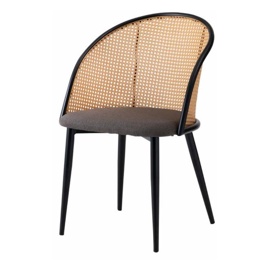 チェアサイズ：W51×D54×H80×SH46カラー：ダークグレイ材質：スチール(粉体塗装)・ポリエステル・ポリエチレンJAN：4985155228331東谷 チェア ラタン調 ファブリック ダイニングチェア おしゃれ シンプル ナチュラル 椅子 スチール
