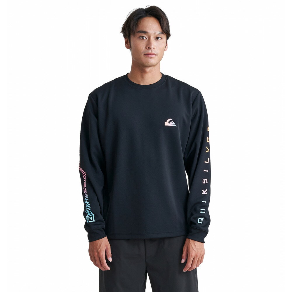 【RSL】QUIKSILVER [QLY242032_BLK] メンズ 長袖ラッシュTシャツ 24SU クイックシルバー [LINE UP SS] 大人 男性 長袖ラッシュガード UV対応 紫外線対策 水着 プール 海 川遊び 夏 サーフィン アウトドア キャンプ 野外活動 [メール便対応可] 2