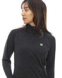 BILLABONG Women【BE013863_BLK】ジップアップラッシュガード24SS【ZIP UP STAND RASHGUARD】 女性用 スタンドネック サーフィン 水着 プール 海水浴 UPF50+ UV対策 ワークアウト※この商品はトップスのみの販売です。その他のアイテムは別売りです