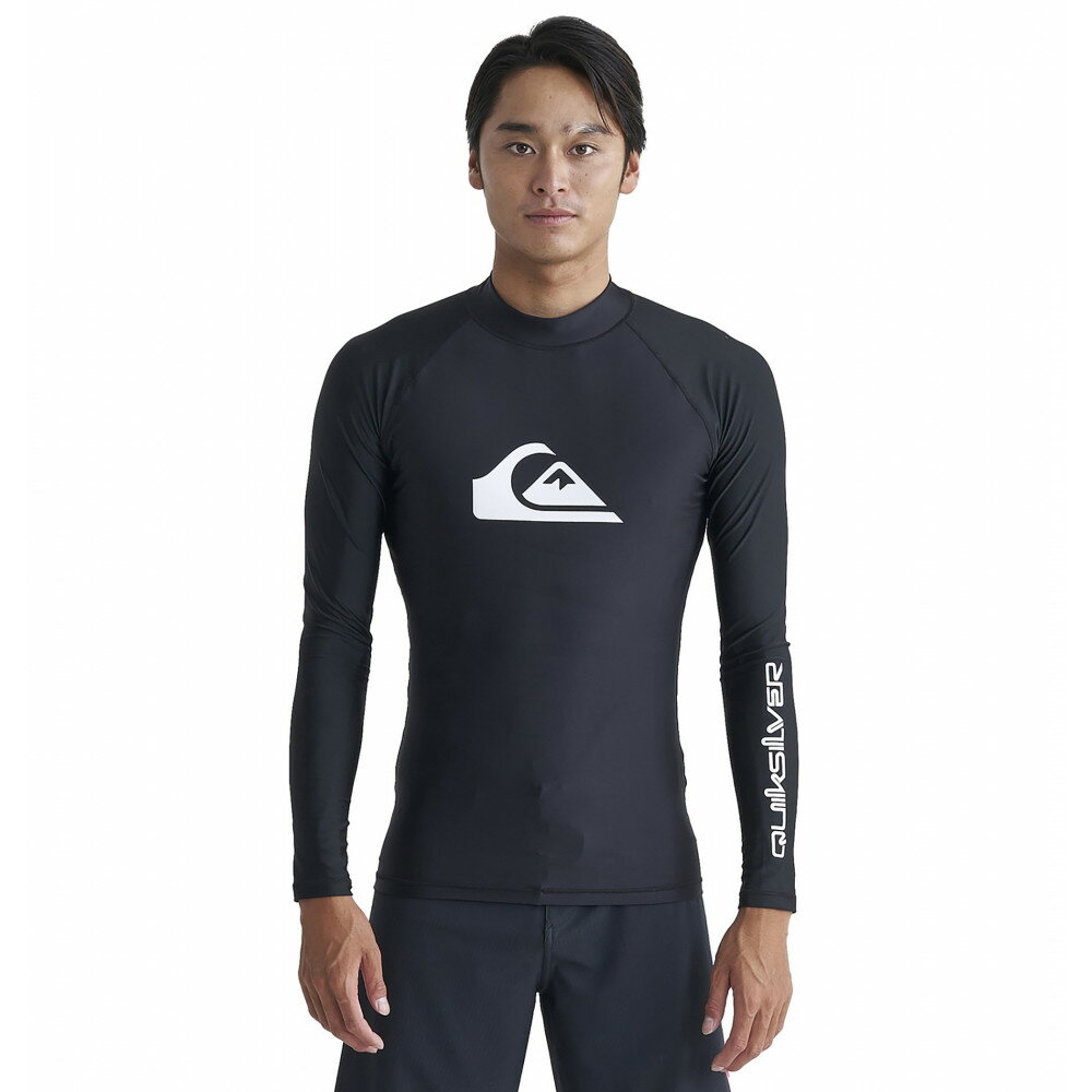 楽天DREAM GATES SPORTS【RSL/B68】QUIKSILVER [QLY241021_BLK1] メンズ 長袖ラッシュガード クイックシルバー [ALL TIME LR] 大人 男性 ロングスリーブ UV対応 紫外線対策 水着 プール 海 川遊び サーフィン アウトドア キャンプ 野外活動 [メール便対応可]※トップスのみの販売です