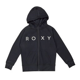 【RSL】ROXY ロキシー [TLY241110：BLK] 子供用 ラッシュパーカー 24SS [MINI RASHIE PARKA] Swimwear 水着 長袖ラッシュガード ジップパーカー 女の子 キッズ ベビー ジュニア ガール 海水浴 プール 夏 ビーチウェア 紫外線対策 [メール便対応可]