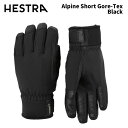 【31360-100】HESTRA ヘストラ グローブ Alpine Short Gore-Tex Black 24-25 モデル