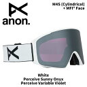 ANON アノン ゴーグル M4S (Cylindrical) + MFI Face White/Perceive Sunny Onyx 25-26モデル【返品...