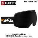 MAJESTY マジェスティ ゴーグル The Force Arc black | Black pearl + XENON HD rose revo 24-25 モデル