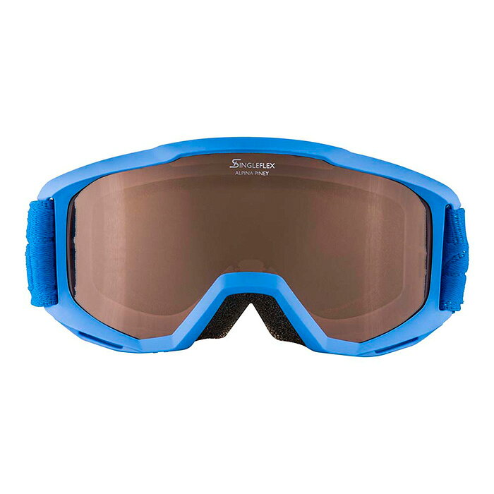 DREAM GATES SPORTSのALPINA アルピナ ゴーグル PINEY ブルーマット / シングルフレックスハイコン S2 25-26 モデル ジュニア 【返品交換不可商品】｜アングル3