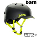 Bern【WINTER WATTS PLUS+:MATTE BLACK / LIME】バーン ウィンター ワッツプラス ジャパンフィット 大人用 ヘルメット スキー スノーボード