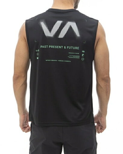 RVCA【BE041224:BLKブラック】THRASHED BOX RVCA TEE 半袖Tシャツ ルーカ メンズ 24 S/S Tシャツ 男性用 RVCAロゴ ビッグサイズ クルーネック ルーズフィット ロゴ刺繍