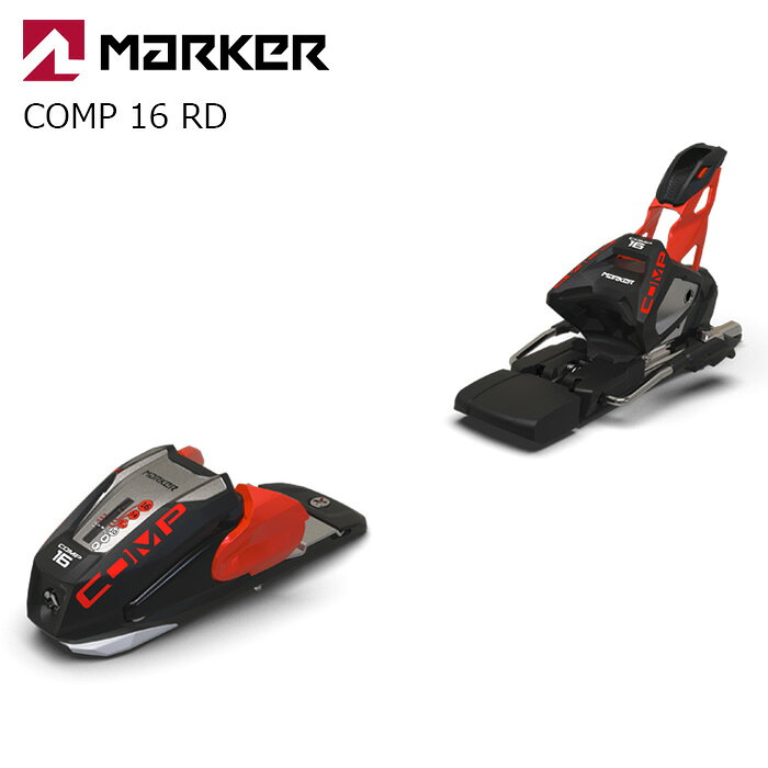 MARKER マーカー ビンディング COMP 16 RD（解放値6.0-16.0） カラー : ブラック×フローレッド ブレーキ幅 : 85mm MARKERのCOMPビンディングは、長年アルペンスキーワールドカップに欠かせない存在です。COMPシリーズで獲得したタイトル数は数え切れません。新型COMP16-RDはその伝説を受け継ぎ、次世代のWCレーサーに究極のセットアップを提供します。実績あるコンプ4リンクトウピースとコンプTCXヒールを採用したCOMP16RDは、最高強度と最小重量を実現するプレミアムマグネシウム部品で製造されています。その設計により、上位モデルよりも低いDIN設定で完璧なスキーセンタリングを実現。最高速度でも、極めて正確なエッジの切り替えが可能です。レスポンスに優れた構造は、ダイレクトなパワー伝達を可能にし、あらゆる状況で信頼性を高めています。 カテゴリー : コンペティション ブーツタイプ : A(アダルト規格) 適合体重 : 60+ kg スタンドハイト : 18mm トウシステム : コンプ4リンケージ AFD グライディングプレート : ステンレススチール ヒール : コンプTCX 重量(1/2ペア) : 1310g 原産国 : チェコ ※ビンディングの単品販売は行っておりません。 　ビンディングのみのご購入はキャンセルとなります。ご了承ください。 　スキー板と同時購入でビンディングの取り付けを行っております。 ※解放値について※ 当店での解放値設定は「10」までとなっております。予めご了承ください。 ※ご注意※ ・製造過程で細かいキズがつくことがありますが、不良品には該当いたしません。 ・実店舗と在庫を共有しているため、タイミングによって完売となる場合がございます。 ・モニターの発色によって色が異なって見える場合がございます。 【スタッフコメント】 ビンディング調整にコバの高さ調整が必要となるためお使いのブーツ規格を必ず確認させて頂く必要がございます。