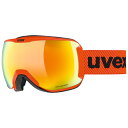 uvex 23/24 [ウベックス]【uvex downhill 2100 CV：フィアースレッドマット/オレンジ/グリーン】レンズカラー：オレンジミラー colorvision グリーン球面　ミラー　ゴーグル眼鏡使用可能アジアンフィットフォーム 55.5.392.3130