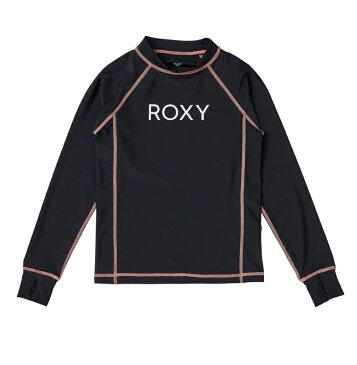 【RSL】ROXY ロキシー [TLY221108_BLK] 子供用 長袖ラッシュガード 22SP [MINI RASHIE L/S] Swimwear 水着 女の子 キッズ ベビー ジュニア ガール 海水浴 プール 夏 ビーチウェア 川遊び アウトドア キャンプ 紫外線対策 [メール便対応可]