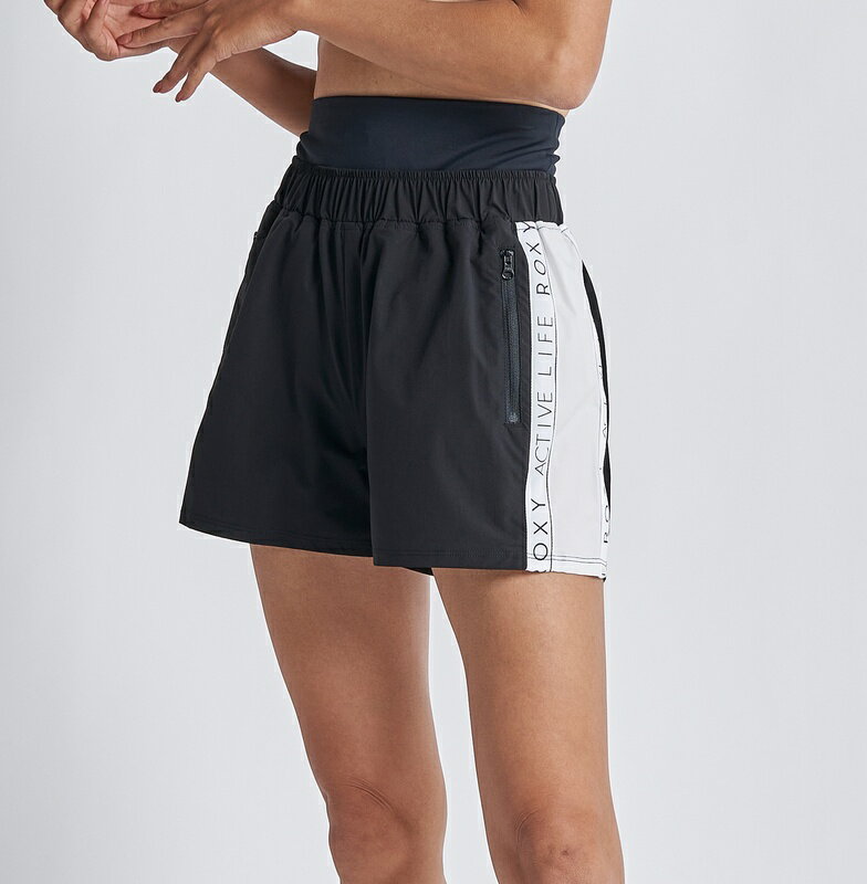 【RSL】ROXY FITNESS/SPORTS [RPT224516_BLK] ショートパンツ ロキシー 22FW【LIFE GOES ON SHORTS】撥水加工 ランニングパンツ ランショーツ ランパン レディース 女性用 スポーツウェア フィットネス Womens ◎ボトムスのみの販売です。日本サイズです。