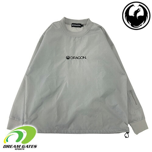 【RSL】DRAGON 【23/24・NYLON SHELL CREW：LIGHT GRAY】ドラゴン　ナイロンシェルクルー　防風インナー　耐水圧10000mm　ナイロンジャケット　クルー　スキー　スノーボード　ウェアー