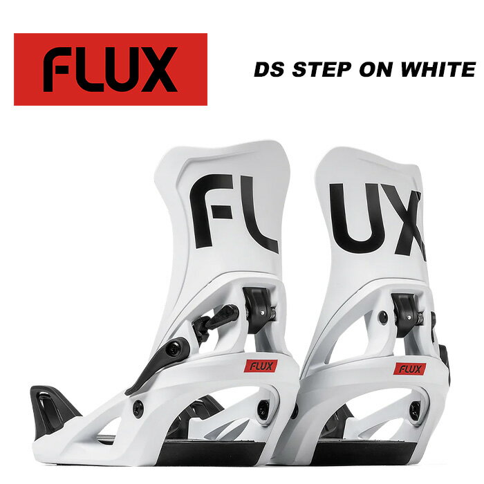 DS STEP ON DS ステップ オン color : WHITE SIZE : S,M,L,WM 全てをこの1台で。 コンディションを選ばないオールマイティーモデル。 力の伝えにくいトーサイドはボードへの伝達効率を重視した幅広のベースプレート仕様となり、遊びやすさをだすために柔軟な動きが必要なヒールサイドは、大型のスタビライザーによって可動域を拡げています。 この組み合わせにより、ジブやグラトリでの操作性や安定感だけでなく、カービング時もより安定したエッジングを可能としています。 ハイバック Resistor Highback スタンス外側への動きはしっかり受け止め、内側へはよりスムースな動きを可能にした新設計ハイバック。 Super Tough Nylon 低速から高速、ビギナーからエキスパートまでオールラウンドに対応するミディアムフレックス素材。 Micro Adjuster 1メモリ前に移動させると約2.5度前傾する。より細かいハイバックセッティングが可能。 Slide Plate ブーツの横方向のフレックスを阻害しないよう摩擦の少ない素材を配置。 ベースプレート Super Ultima Baseplate ボードの弾きを最大限に活かすため、パワー伝達を反発力へ変換するスタビライザーを搭載したFLUXの新世代スタンダード。 Performance Blend 最もオールラウンドに使えるミディアムフレックス。あらゆるライディングシーンに対応。 Footon 過酷な環境下でも雪が付きにくい素材を採用。 ダイレクトな足裏感を味わいつつもライディングに必要なクッション性も備える。 Adjustable Toe & Heel Cushion ブーツサイズやボード幅に合わせてトーサイド、ヒールサイトそれぞれの調整が可能な可動式クッション。 Cushion Stabilizer フレックスのエネルギーを反発力へ変える大型スタビライザーがしっかりと、かつ優しく板へ伝えます。 5Holes Highback rotation 両足前振り角度でのローテーションが可能な5つのハイバック取付穴。 Super Tough Nylon 低速から高速、ビギナーからエキスパートまでオールラウンドに対応するミディアムフレックス素材。 ストラップ Waffle Strap 装着していることを忘れるほどの快適なホールド性と動きやすさを備えたワッフルクッションと、ダイレクトなパワー伝達を行うPower Strapの2層構造。 Beer Buckle 最後の一締めまで確実に締め上げる新設計ラチェットバックル。乾杯のときに困らない栓抜き機能付き。 F.T.M VER.5.0 力の伝達力を高めるべく、センターのラインは強度を持たせ、上下の両端は柔軟性を高めブーツとのフィット感を高めたTransfer専用ストラップ。 L-Guide ベルトをスムースに収納し、トーサイドターン時に雪への引っ掛かりを回避。 Waffle Strap 装着していることを忘れるほどの快適なホールド性と動きやすさを備えたワッフルクッションと、ダイレクトなパワー伝達を行うPower Strapの2層構造。 Beer Buckle 最後の一締めまで確実に締め上げる新設計ラチェットバックル。乾杯のときに困らない栓抜き機能付き。 F.T.M VER.5.0 力の伝達力を高めるべく、センターのラインは強度を持たせ、上下の両端は柔軟性を高めブーツとのフィット感を高めたTransfer専用ストラップ。 L-Guide ベルトをスムースに収納し、トーサイドターン時に雪への引っ掛かりを回避。 その他 UU Fit ヒールカップとハイバックの間にストラップベルトを取りつけることで、360°方向からブーツ包み込むシステム。これにより自然なホールド感と圧力の均一化を実現。 Multi Disc 4x4, 2Hどちらでも取り付け可能なマルチディスク。前後もしくは左右に5mm,10mmずらしての取り付けも可能。 Toolless Lever 工具がなくてもベストなセッティングが可能。ストッパー付でネジの緩みも防止。 ※ご注意※ ・製造過程で細かいキズがつくことがあります。ご了承ください。 ・実店舗と在庫を共有しているため、タイミングによって完売となる場合がございます。 ・モニターの発色によって色が異なって見える場合がございます。