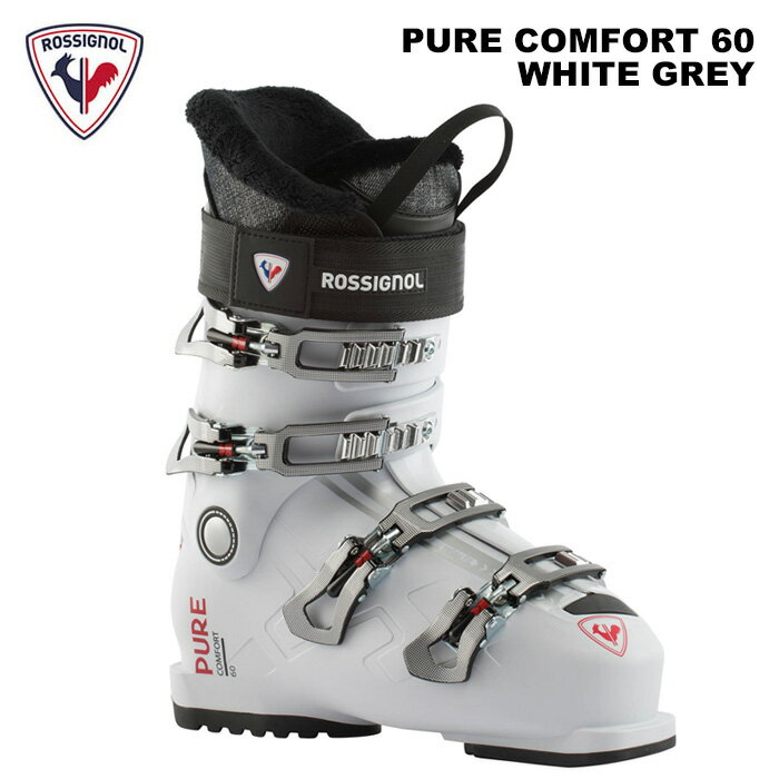 ROSSIGNOL ロシニョール スキーブーツ WOMEN ON PISTE PURE COMFORT 60- WHITE GREY sizes : 22-27.5 ※ご注意※ ・製造過程で細かいキズがつくことがありますが、不良品には該当いたしません。 ・実店舗と在庫を共有しているため、タイミングによって完売となる場合がございます。 ・モニターの発色によって色が異なって見える場合がございます。