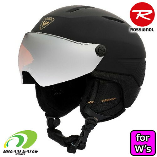 ROSSIGNOLレディス ロシニョール　フィットバイザーインパクト 女性用　スキーヘルメット　バイザー付　ゴーグル不要 SKI HELMET 