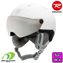 ROSSIGNOL 【23/24 FIT VISOR IMPACT W：WHITE】レディス ロシニョール フィットバイザーインパクト 女性用 スキーヘルメット バイザー付 ゴーグル不要 SKI HELMET RKKH402