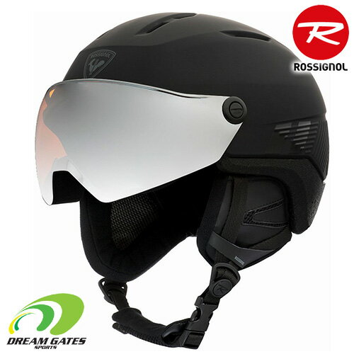 ROSSIGNOL 【23/24・FIT VISOR IMPACT：BLACK】Mensロシニョール フィットバイザーインパクト メンズ 男性用 スキーヘルメット バイザー付 ゴーグル不要 SKI HELMET [RKKH202]