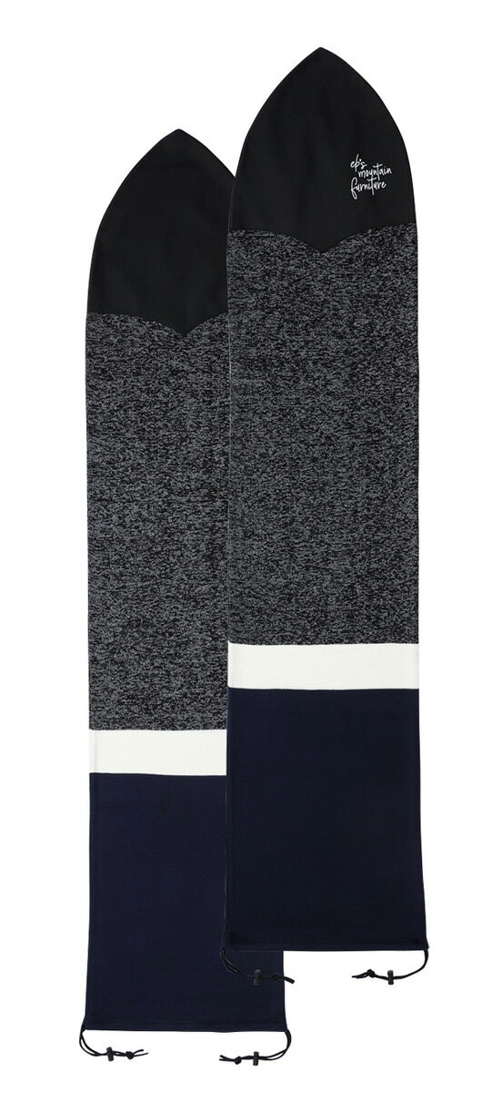 スノーボード用ニットカバー エビス[eb's]【TONGARI KNIT】[MOKU-BK]パウダーボードにも対応する筒型ニットケース、トンガリニット　スノボ　スノーボード　滑走面保護