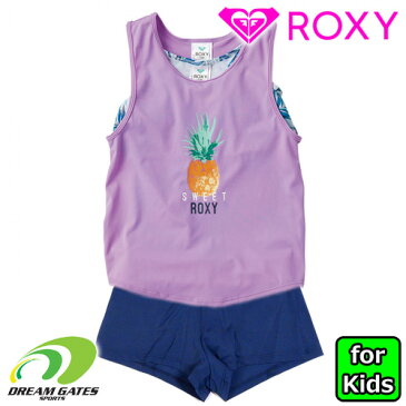 ROXY【MINI SWEET ROXY:LAV】子供用 水着 TSW202100 キッズ 三点セット タンクトップ付 ロキシー 女の子 ガールズ ジュニア ミニスウィートロキシー