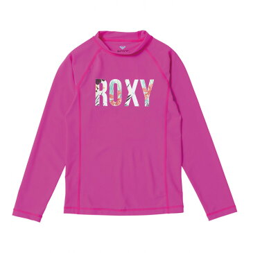 ROXY【MINI BOTANICAL LOGO L/S：PNK】[ロキシー] 20SP 子供用ラッシュガード 長袖 キッズ ジュニア UVカット ピンク [TLY201105]