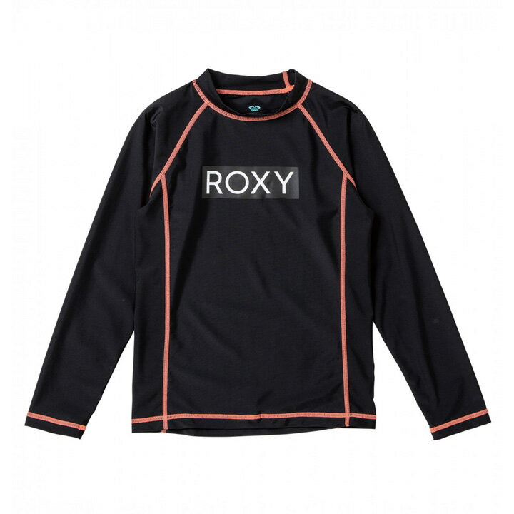 ROXY【MINI RASHIE L/S：BLK】[ロキシー] 20SP 子供用ラッシュガード プルオーバー キッズ ジュニア UVカット 黒 ブラック [TLY201108] [メール便対応可]