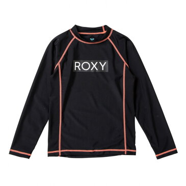 ROXY【MINI RASHIE L/S：BLK】[ロキシー] 20SP 子供用ラッシュガード プルオーバー キッズ ジュニア UVカット 黒 ブラック [TLY201108]