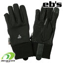 eb's 【23/24・POLARTEC GRID INNER：BLACK】エビス　ポーラテックグリッドインナー　シリコングリップでしっかりグリップ　信頼のポーラテックを採用したインナーグローブ　スキー　スノボ　グローブ　スノーボード　ユニセックス　[メール便対応可]