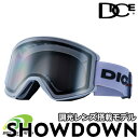 【即出荷】DICE【23/24 SHOWDOWN：WHTIE / 調光×ULTRAライトグレイ×ライトシルバーミラー】ダイス ショーダウン 調光レンズ採用モデル スキー スノーボードゴーグル 平面レンズ ダブルレンズ