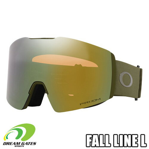 楽天DREAM GATES SPORTS【純正ゴーグルケース付き】OAKLEY【23/24・FALL LINE L｜MATTE NEW DARK BRUSH：PRIZM SAGE GOLD IRIDIUM】[70996400][OO7099-64]　オークリー　フォールライン　エル　スキー　スノーボード　ゴーグル　安心の日本正規品　メーカー二年保証