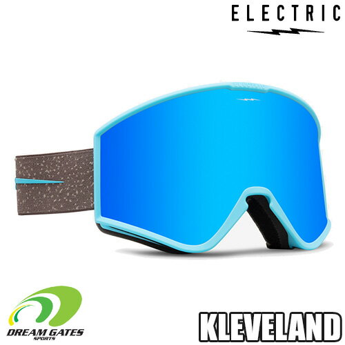 ELECTRIC【23/24・KLEVELAND｜DELPHI SPECKLE：BLUE CHROME CONTRAST】エレクトリック　クリーブランド　スキー　スノボ　スノーボード　ゴーグル　平面ダブルレンズ採用モデル