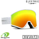 ELECTRIC【23/24 KLEVELAND｜MATTE WHITE NURON：GREY/RED CHROME JAPAN LENS】エレクトリック クリーブランド スキー スノボ スノーボード ゴーグル 平面ダブルレンズ採用モデル