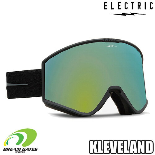 ELECTRIC【23/24・KLEVELAND｜STEALTH BLACK NURON：GREY/GOLD CHROME JAPAN LENS】エレクトリック　クリーブランド　スキー　スノボ　スノーボード　ゴーグル　平面ダブルレンズ採用モデル