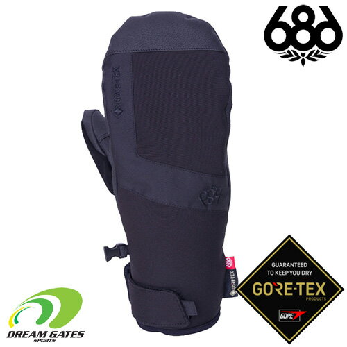 686【23/24 GORE-TEX LINER UNDER CUFF MITT：BLACK】ロクハチロク sixeightsix ゴアテックス ライナー アンダー カフ ミット ミトングローブ スキー スノーボード GORE-TEX 保温性重視モデル