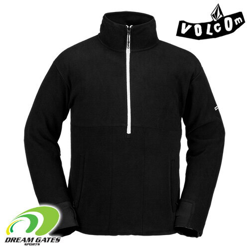 Volcom【23/24・POLAR 1/2 ZIP：BLACK】ボルコム　ポーラー　ハーフジップ　保温性に優れるポーラーフリースを使用した高機能なインサレーションシリーズ