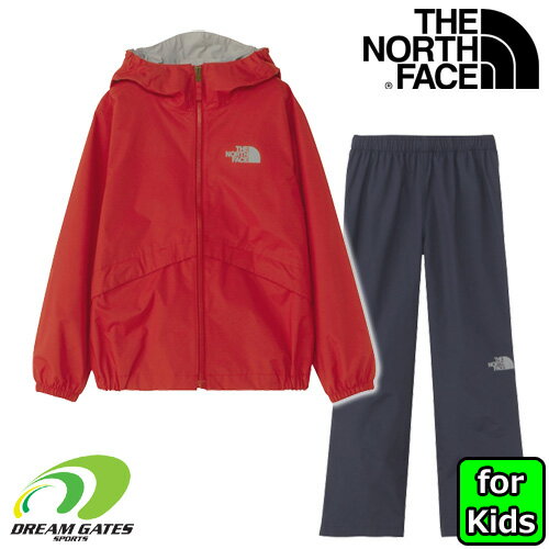 子供用　THE NORTH FACE 【RAINTEX EUREKA：TR（TNFレッド）】ノースフェイス　レインテックス　ユリイカ　雨具　上下セット　レインウェア　ジュニア　キッズ　子供用のサムネイル