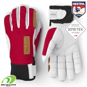 HESTRA【22/23・ERGO GRIP ACTIVE WOOL：RED/WHITE】ヘストラ　スキーグローブ　31190　エルゴグリップアクティブウール　ウールインナー採用　ゴアテックス　インフィニウム　GORE-TEX INFINIUM　薄手で操作性の良いグローブ　SKI　GLOVE