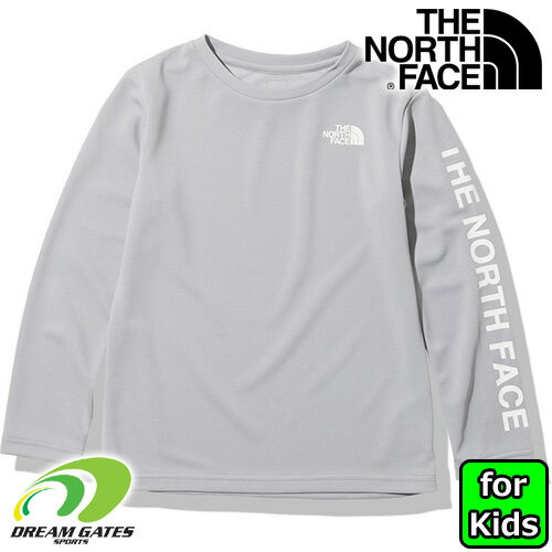 THE NORTH FACE【L/S TNF Be Free Tee：メルドグレイ(MG)】NTJ12286_MG　ノースフェイス　ロングスリーブTNFビーフリーティー　キッズ　ジュニア　子供用　キャンプ　アウトドア　Tシャツ　長袖のサムネイル
