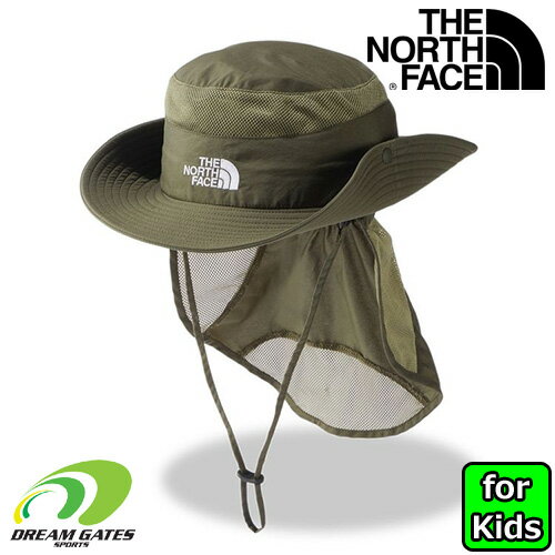 子供用　THE NORTH FACE【Kids' Sunshield Hat：ニュートープ(NT)】NNJ02316_NT　ノースフェイス　キッズ　サンシールドハット　アドベンチャーハット　ジュニア　キッズ　子供用　紫外線対策　林間学校　トレッキング　合宿　海　あらゆる場面で使えるハットです!!のサムネイル