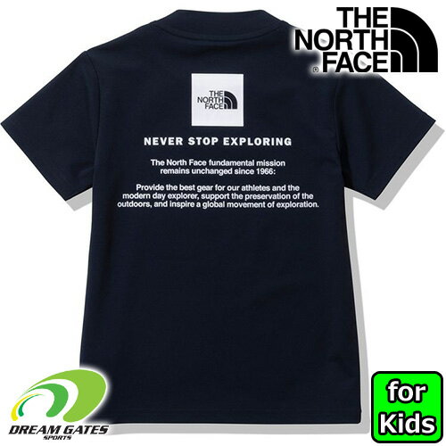 THE NORTH FACE【S/S SUNSHADE TEE：アーバンネイビー(UN)】NTJ12342_UN　ノースフェイス　サンシェイド　ティー　半袖Tシャツ　ラッシュガード　水着　紫外線対策　ジュニア　キッズ　子供用　アウトドア　プール　海　学校　耐塩素素材使用のサムネイル
