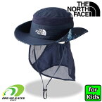 THE NORTH FACE【Kids' Novelty Sunshield Hat：アーバンネイビー(UN)】NNJ02317_UN　ノースフェイス　ノベルティ　サンシールドハット　アドベンチャーハット　バケハ　バケットハット　ジュニア　キッズ　子供用　紫外線対策　キャップ　帽子　移動教室　アウトドア