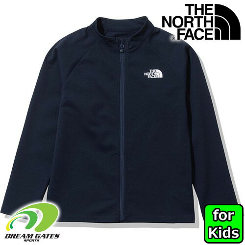 子供用　THE NORTH FACE【L/S Sunshade Full Zip Jacket】NTJ12340_UN　ノースフェイス　ラッシュガード　長袖ジップ　サンシェードフルジップジャケット　ラッシュガード　フード無し　プール　海　紫外線対策　林間学校　普段使いにも!!