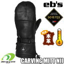 【即出荷】eb's【23/24・CARVING MITT NII：BLACK】エビス　カービングミットニー　ゴアテックス　GORE-TEX　ケブラー糸　耐久性　ロングカフス　耐水　防水　保温　スキー　スノボ　スノーボード　ウィンターグローブ　ミット　ミトン　グローブ