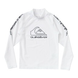 QUIKSILVER [KLY231023_WHT] 子供用 長袖ラッシュガード クイックシルバー [NEW TOURS LR YOUTH] 男の子 キッズ ジュニア UV対応 紫外線対策 水着 プール 海 川遊び 夏 サーフィン アウトドア キャンプ 野外活動 [メール便対応可]