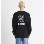 【RSL】DC SHOE [DLT234067 BLK] 男性用 長袖Tシャツ 23FW【23 PLAYTIME LS Tシャツ】ロンT Mens L/S T-shirts バックプリントあり ディーシーシューズ メンズ ユニセックス アパレル コットンTシャツ ロングスリーブTシャツ