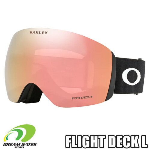 【純正ゴーグルケース付き】OAKLEY【22/23・FLIGHT DECK L｜MATTE BLACK：PRIZM ROSE GOLD IRIDIUM】[7050C100]　オークリー　スキー　スノーボード　ゴーグル　安心の日本正規品　メーカー二年保証　OO7050-C1