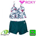 【RSL】ROXY ロキシー [TSW212102 WHT] 子供用水着 三点セット 21SU【MINI FOR A SONG：WHT】女の子 ガールズ　ジュニア　キッズ　上下セット