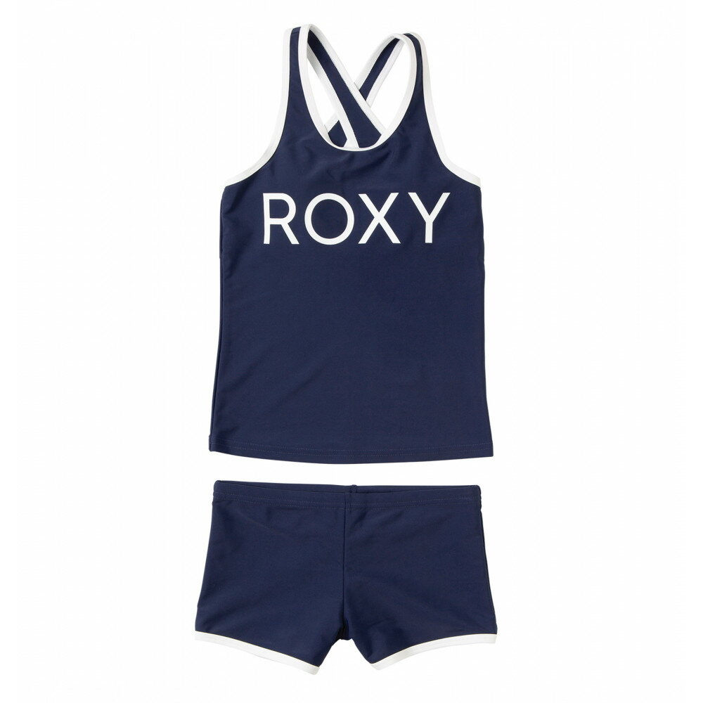 ROXY ロキシー子供 水着 タンキニ 23SP  女の子 ガールズ キッズ ジュニア 上下セット 二点セット スクール水着 水泳教室 スイミング