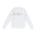 【RSL】ROXY ロキシー【TLY231107_WHT】子供 水着 長袖ラッシュガード 23SP MINI MERMAID LOGO L/S 女の子 ガールズ キッズ ジュニア ロンT 紫外線対策 海 プール アウトドア メール便対応可